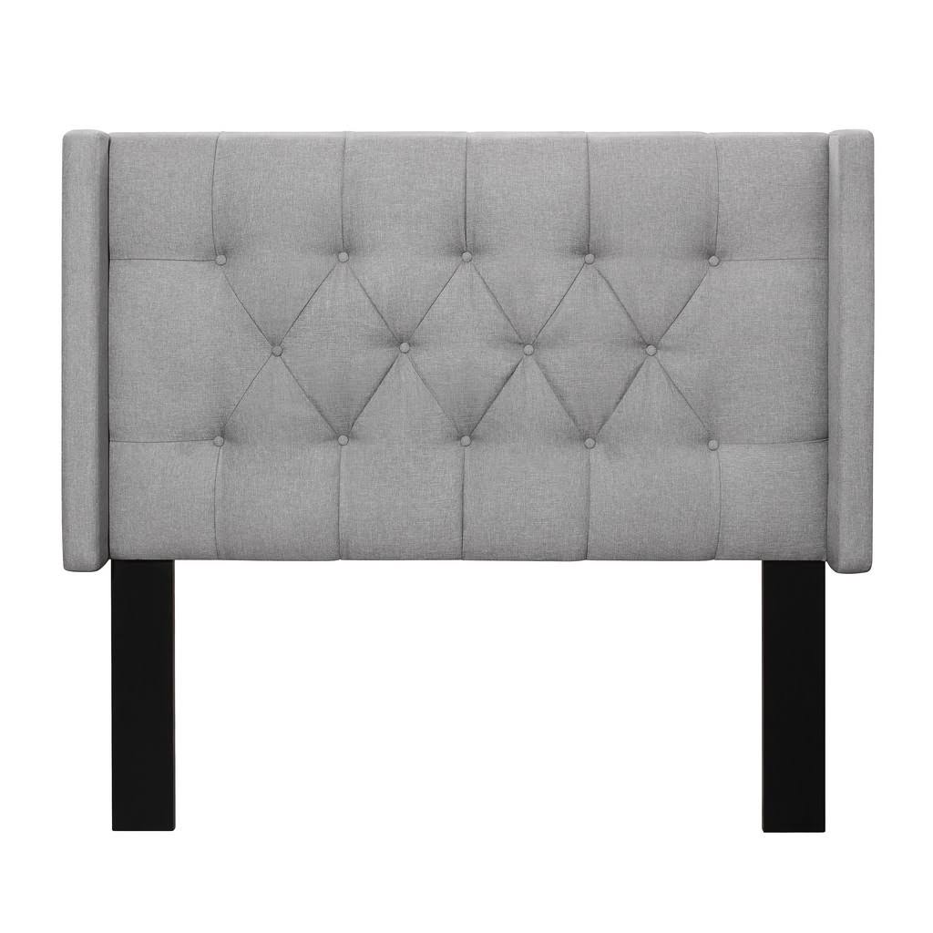 King Light Gray Linen Headboard C12729