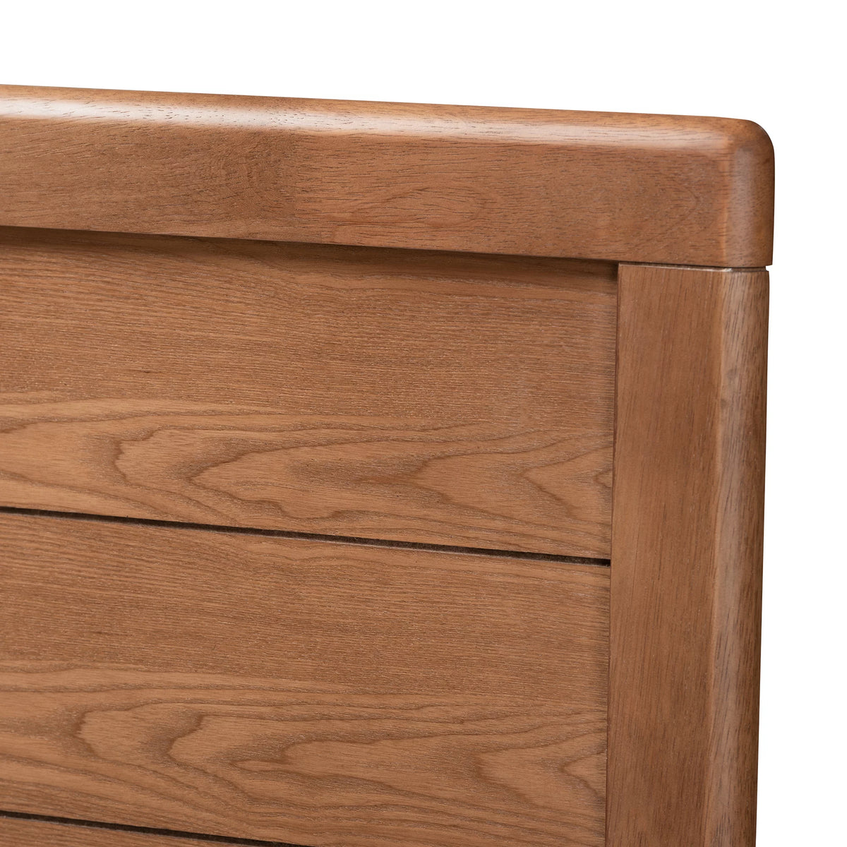 Walnut Brown Finished Wood Full Size Headboard U64567