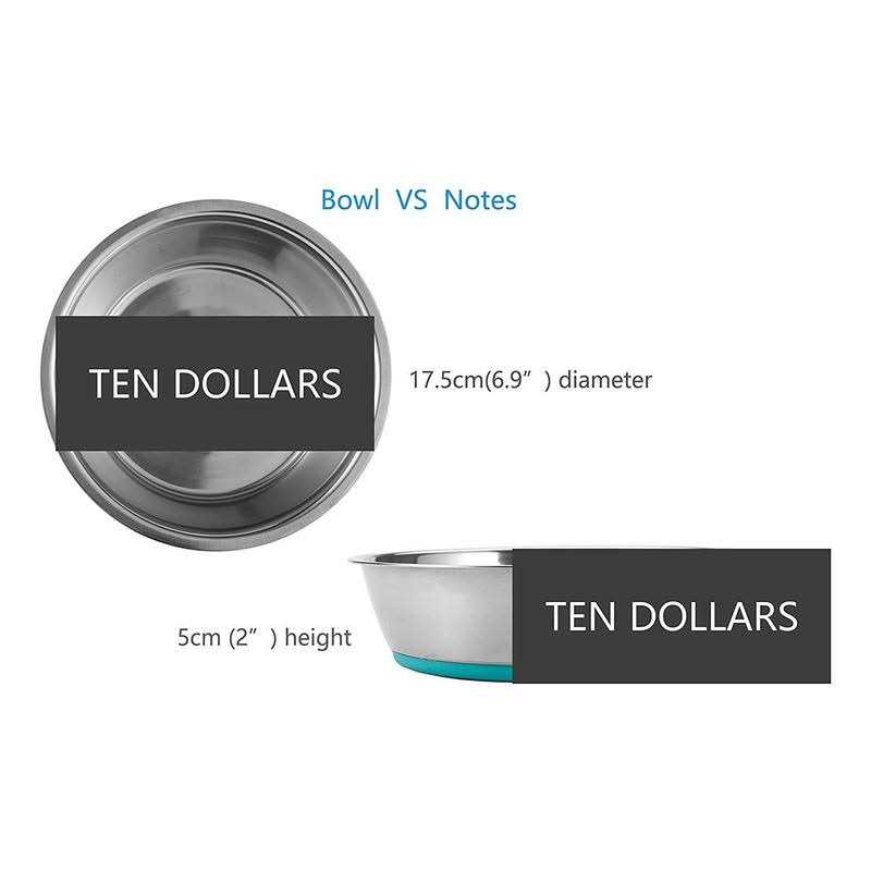 Stainless Steel Anti-Slip Dog Bowls J2872
