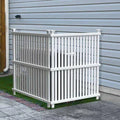 White 2 Panels Outdoor Privacy Screen Fence Set U537