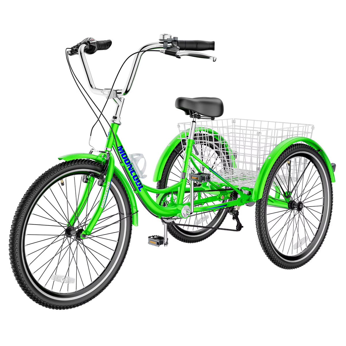 24" 7 Speed Three Wheel Tricycle Bike with Large Basket Y98925