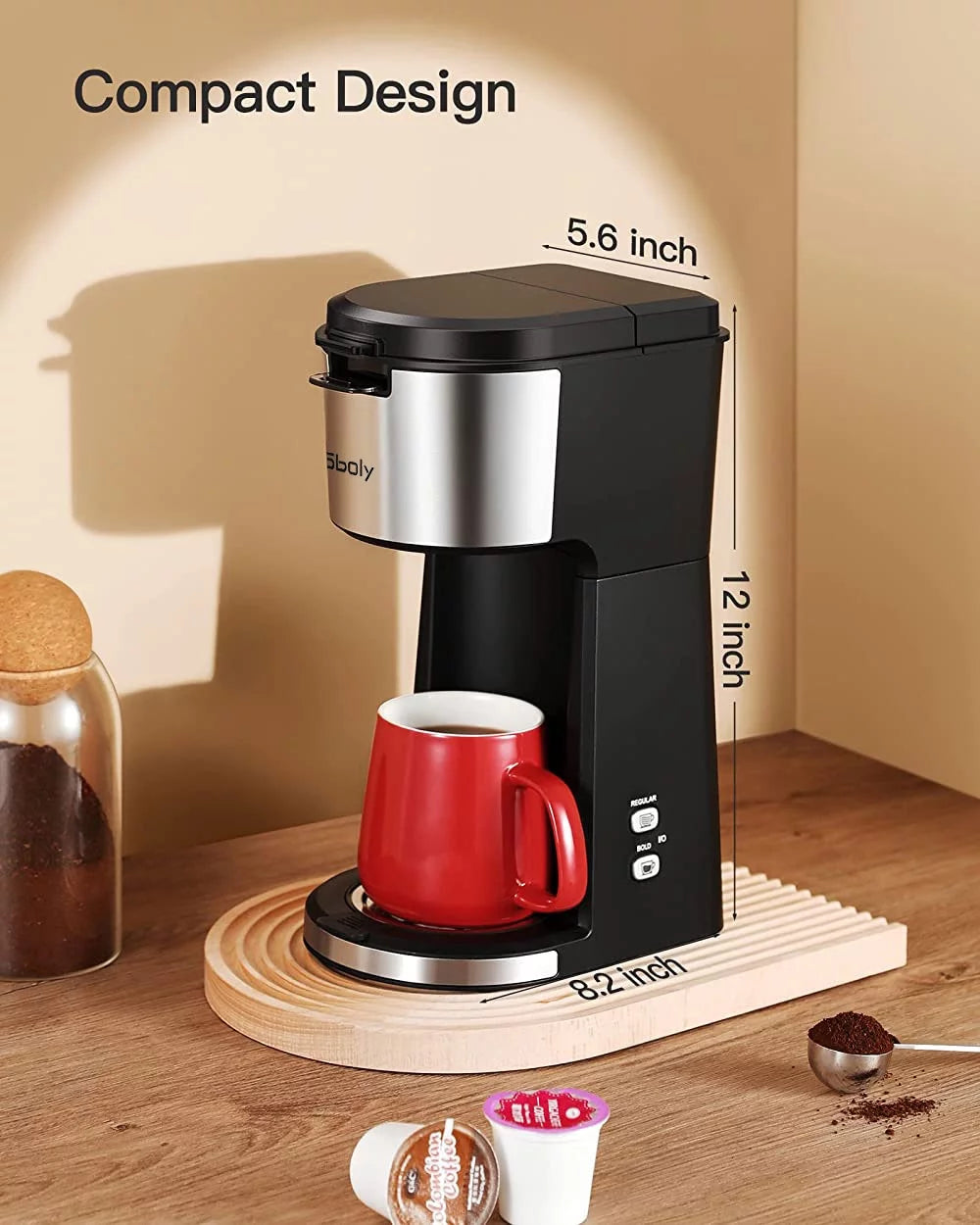 Single Serve Coffee Maker, Classic Black A80973