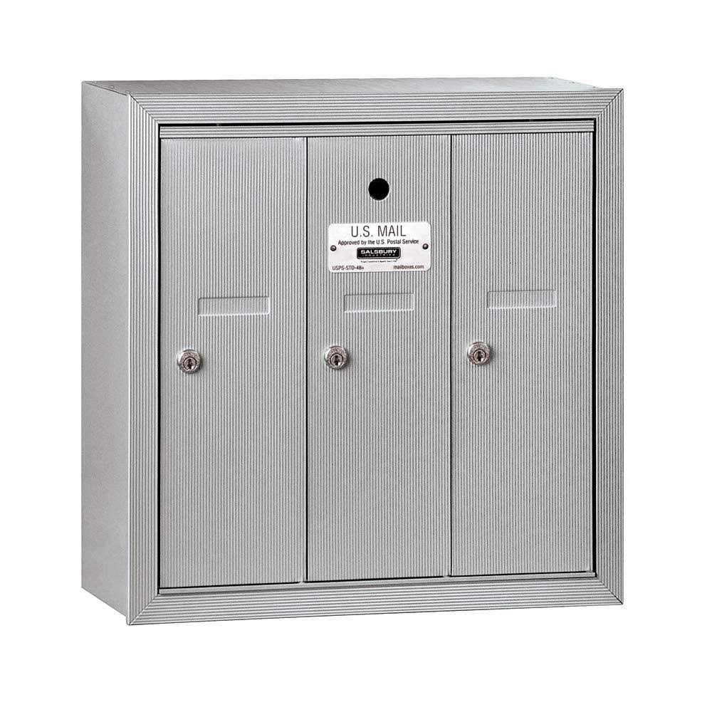 Aluminum 3 Door Vertical Mailbox E9484