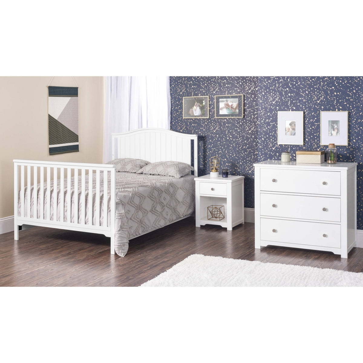 Full Size Bed Rails - Matte White R469