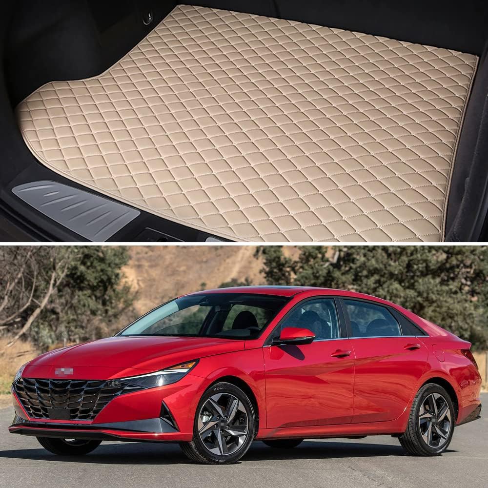 Black with Black line Car Trunk Mat Pack of 2 W96510