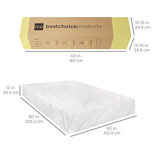 Green Tea Charcoal Cooling Gel Memory Foam Mattress Queen Medium Plush P464