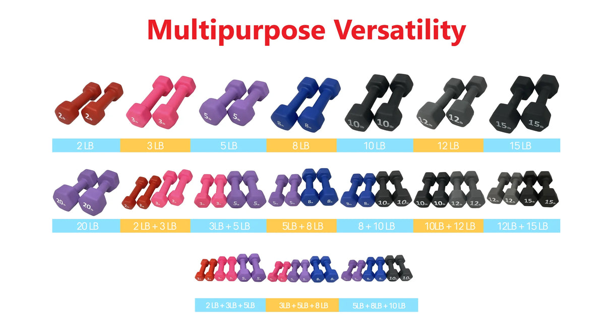 Neoprene 20LB Hex Dumbbell Set of 2 X598068