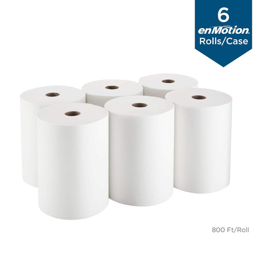 10” Paper Towel Roll, White, 800 Feet Per Roll, 6 Rolls Per Case W172