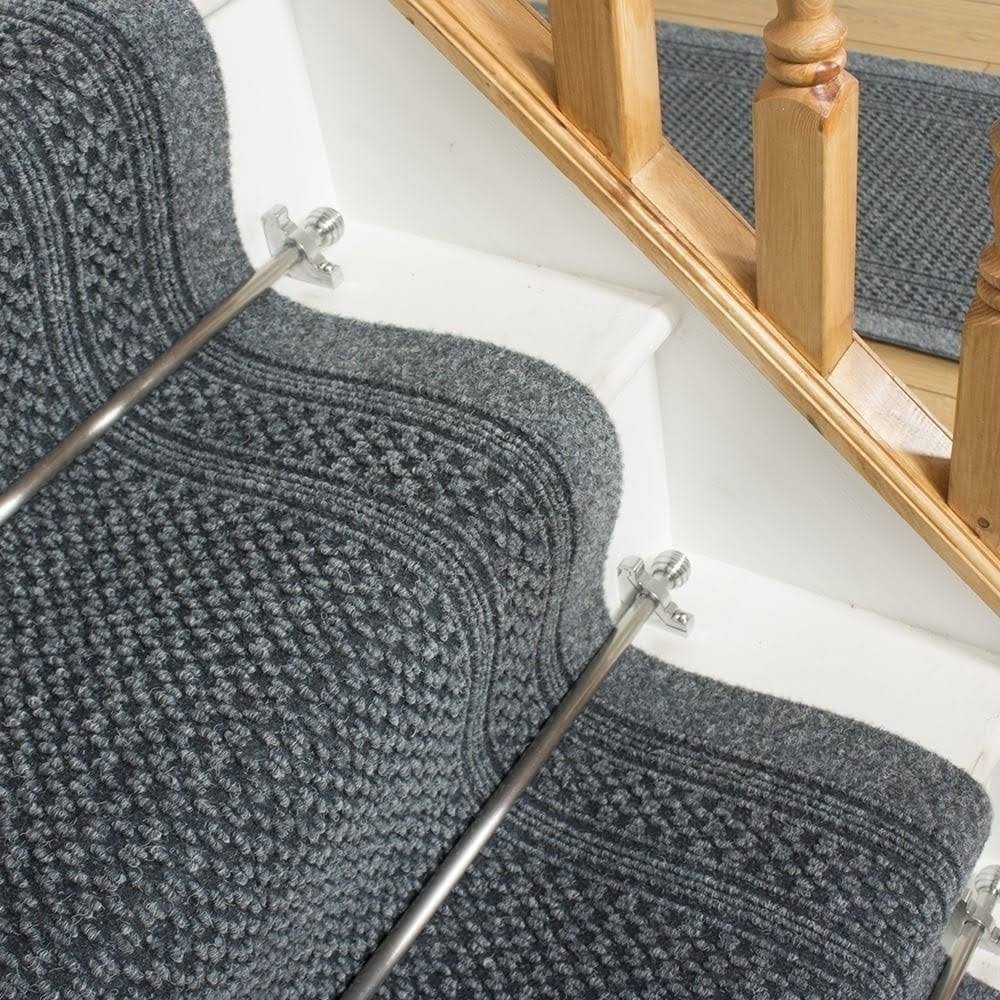 Aztec Gray Stair Carpet Runner 6 foot Q39966