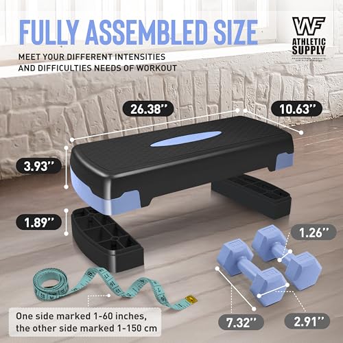 Adjustable Stepper Set with Dumbbells & Measuring Tape E498