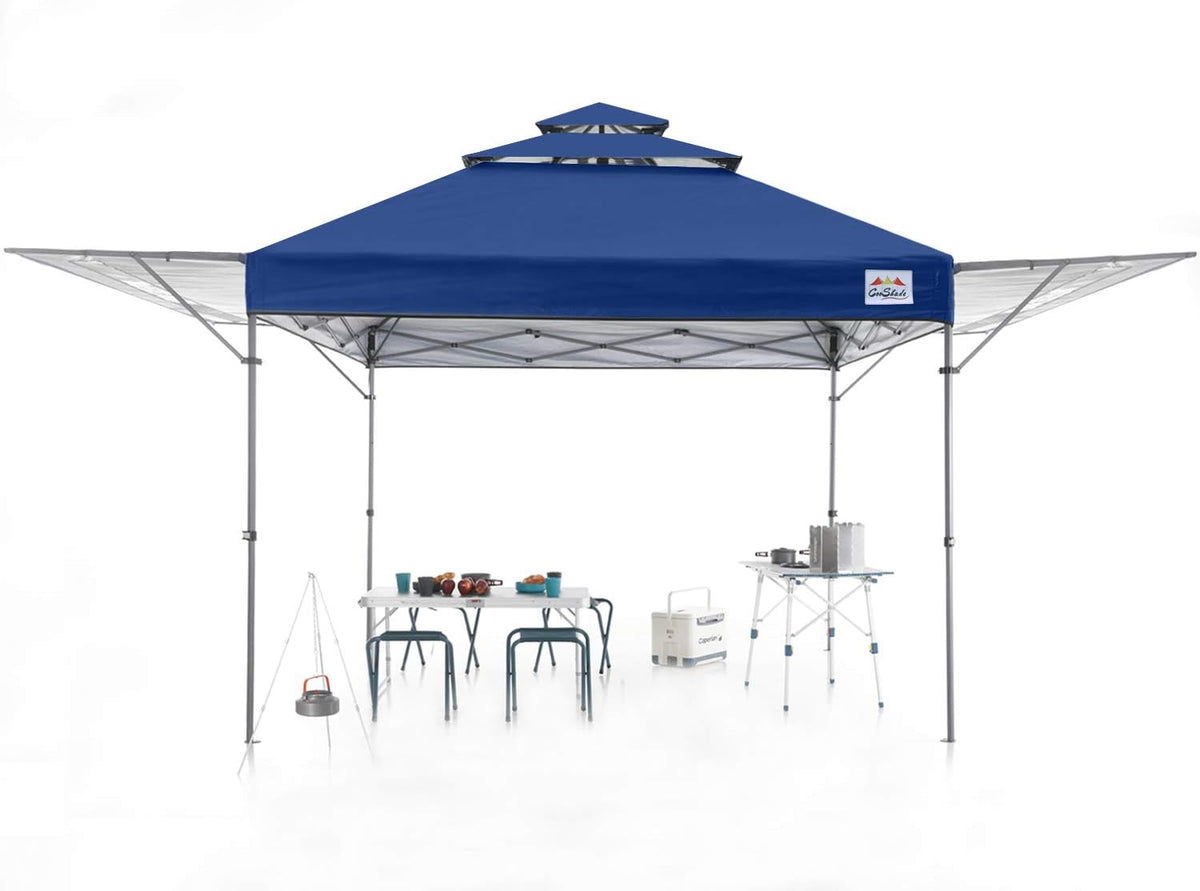 10x17 Instant Pop Up Canopy with Ventilation and Adjustable Dual Half Awnings M761231
