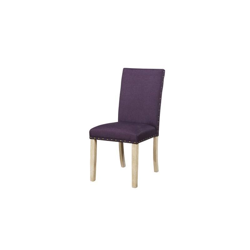 Purple Fabric Dining Side Chair (Set of 2) F43594