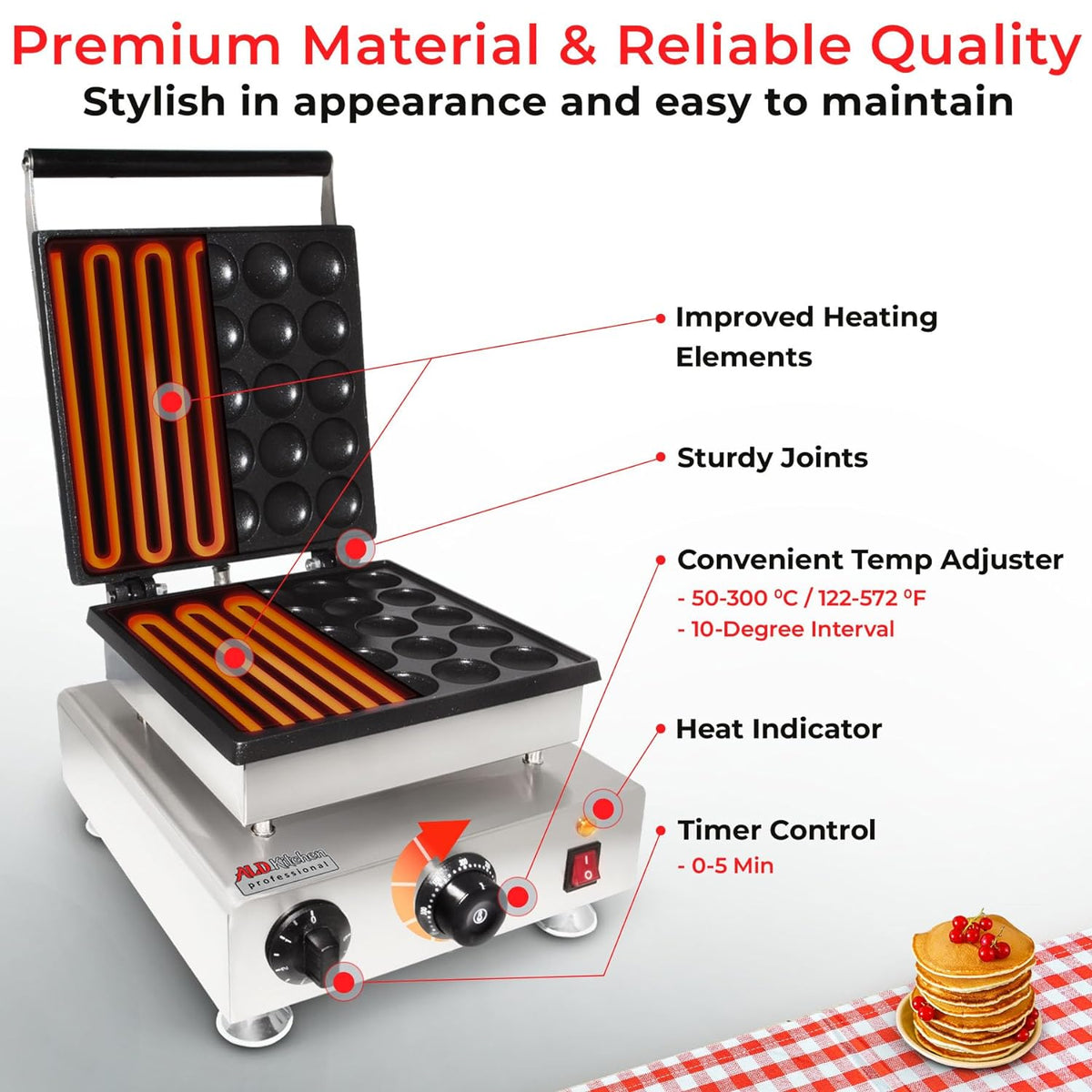 25PCS Electric Mini Pancake Maker Machine With Batter Dispenser Z321267