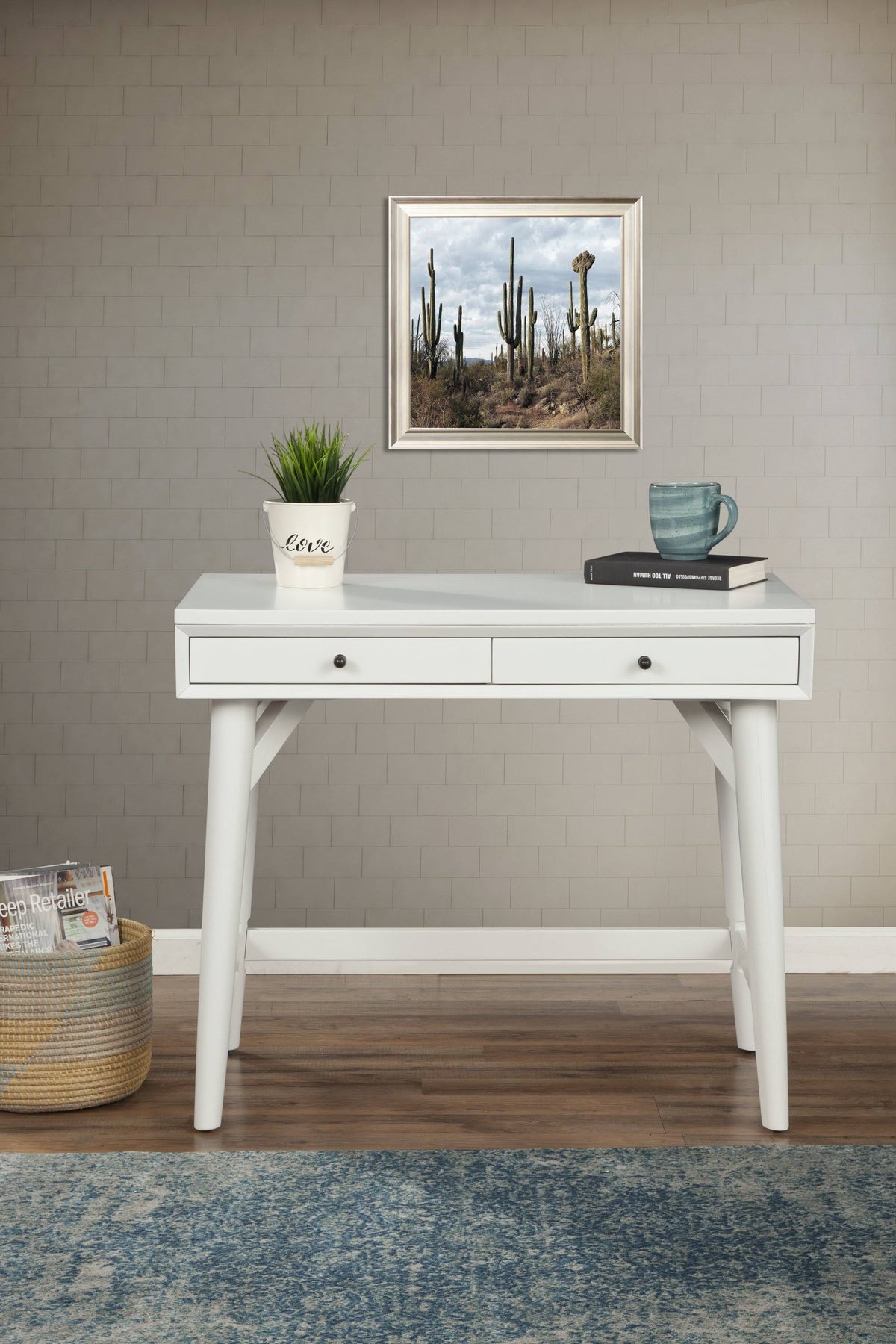 White Mini Desk F81417