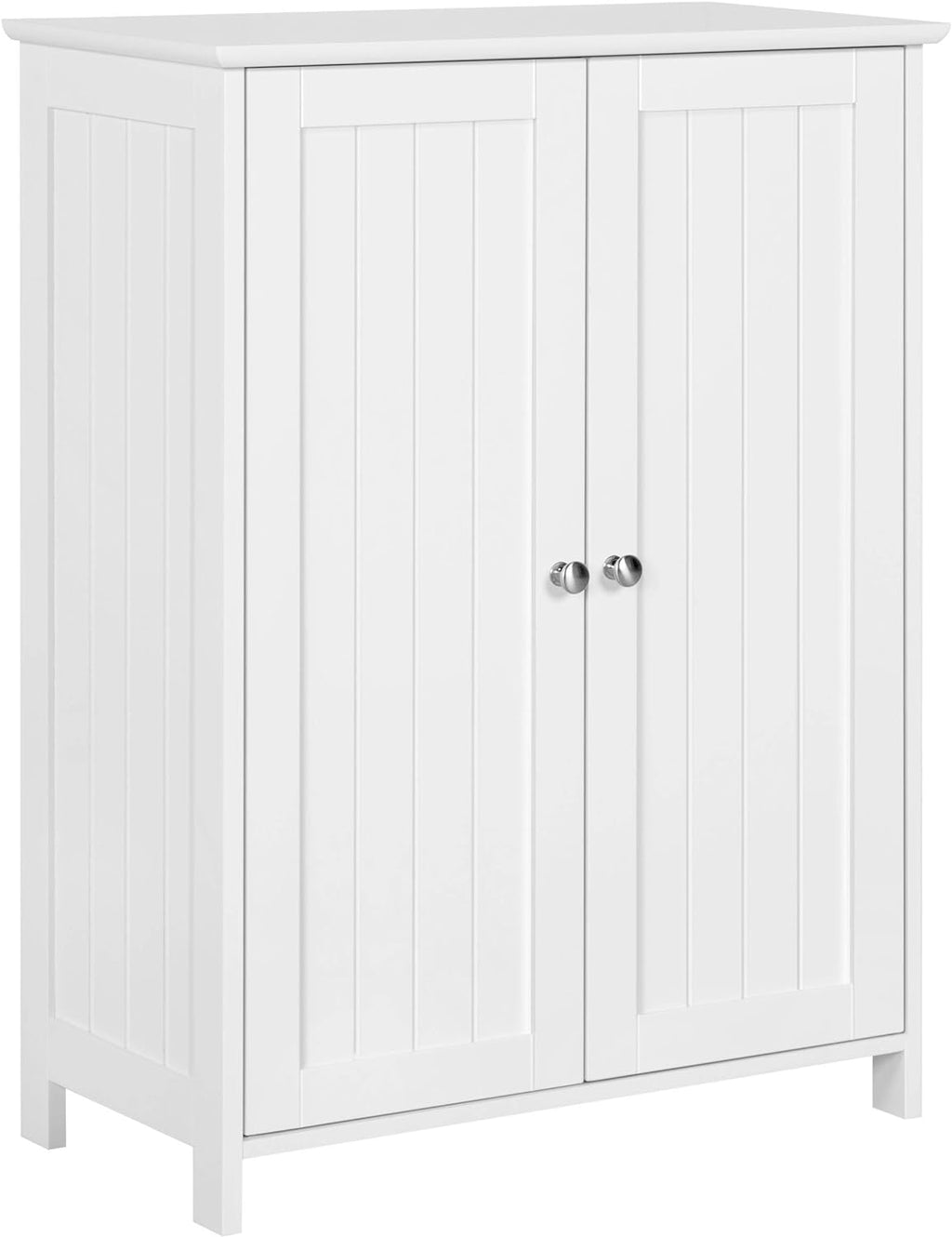 Gray Bathroom Storage Cabinet with Double Doors and Adjustable Shelves Y990314