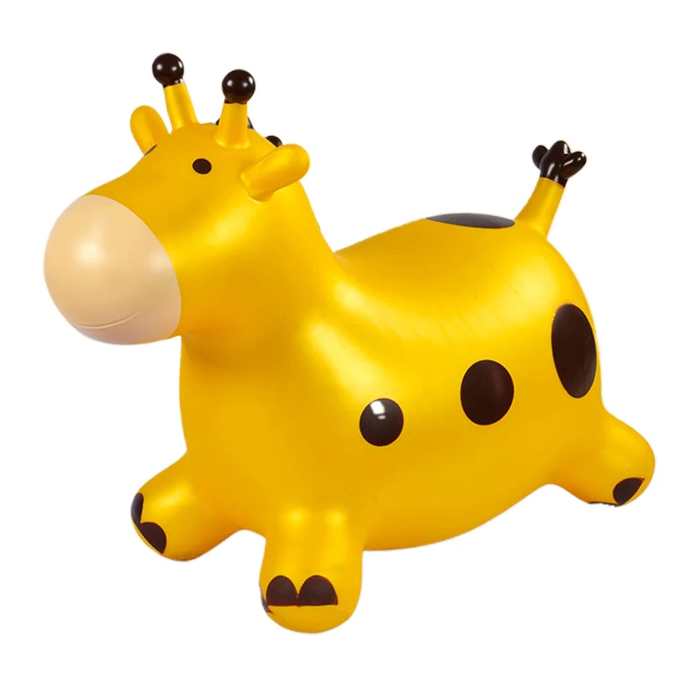 Inflatable Bouncing Horse Toy with Air Pump (Yellow) M735588