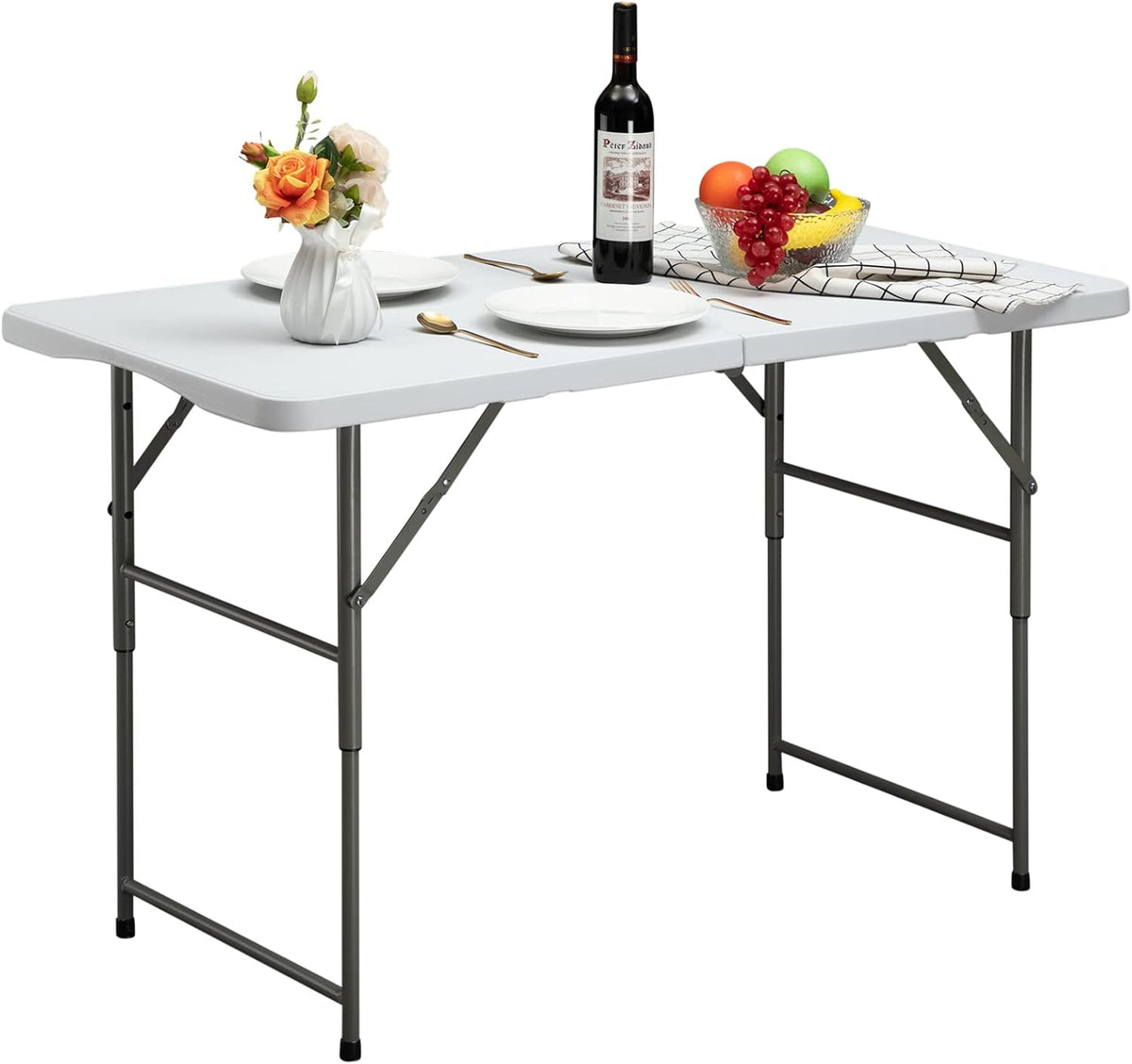 4ft Height Adjustable Plastic Picnic Table O31907