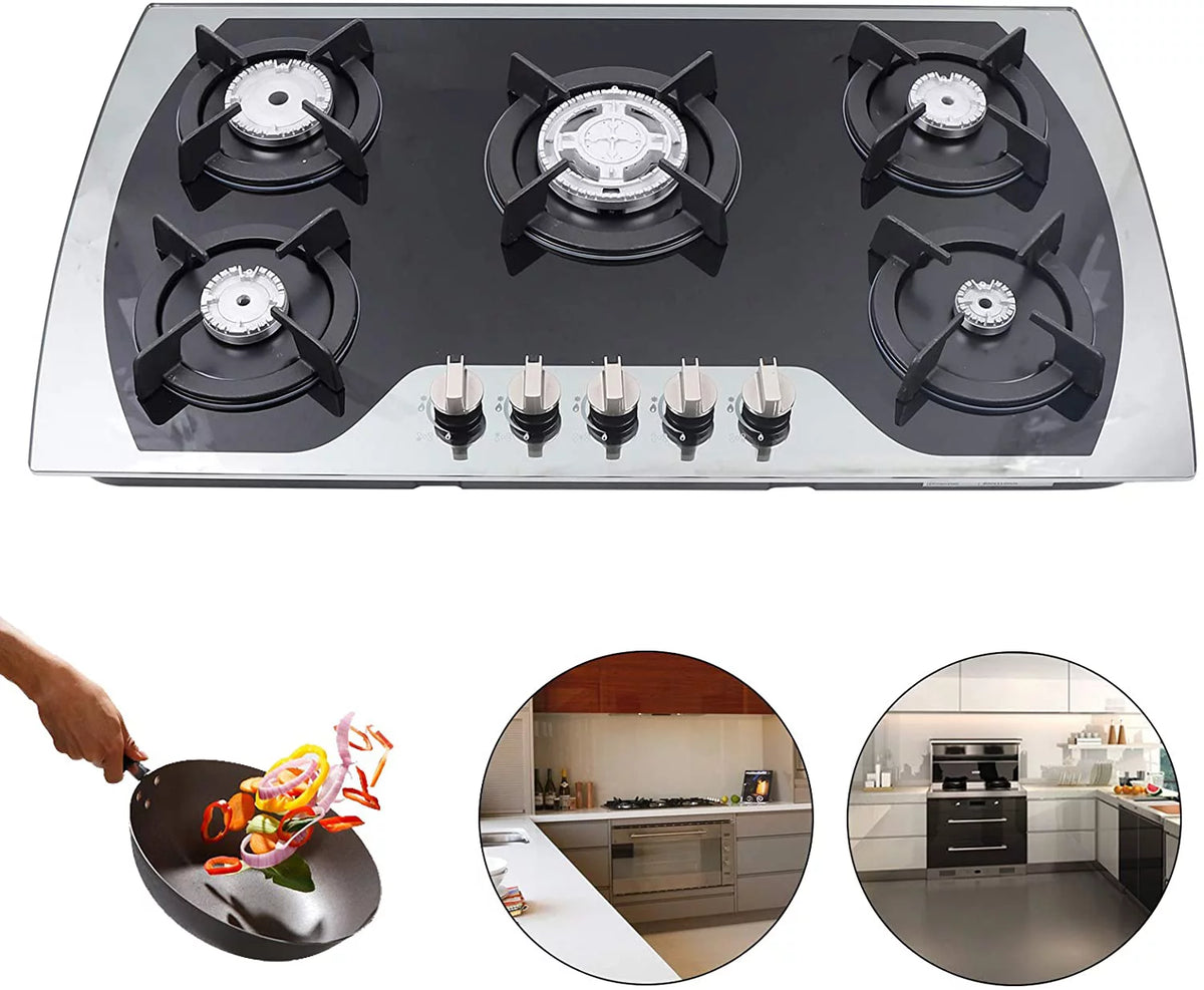 5 Burners Tempered Glass Gas Cooktop W31989