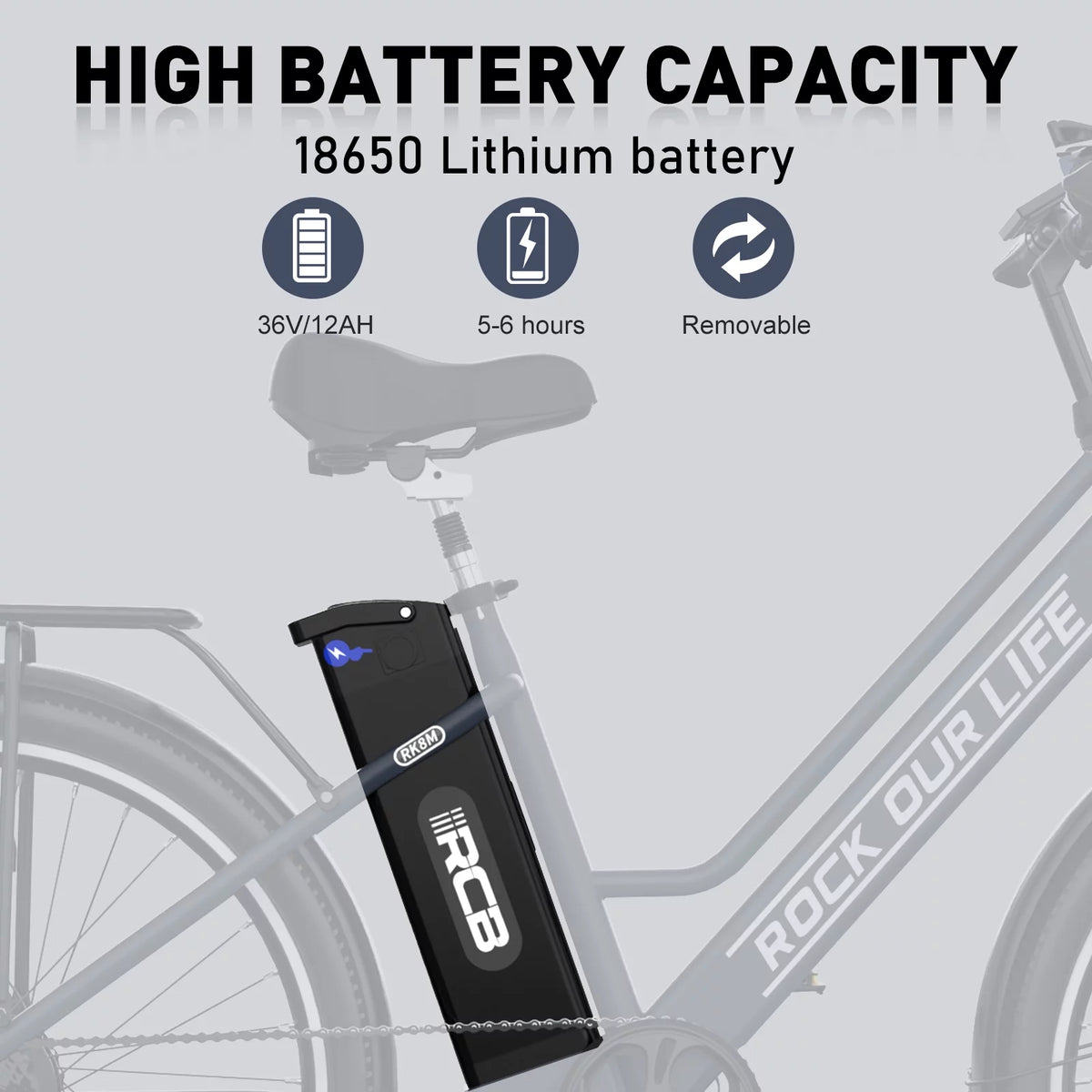500W 26 Electric Bike with 36V/12 Ah Removable Battery F177