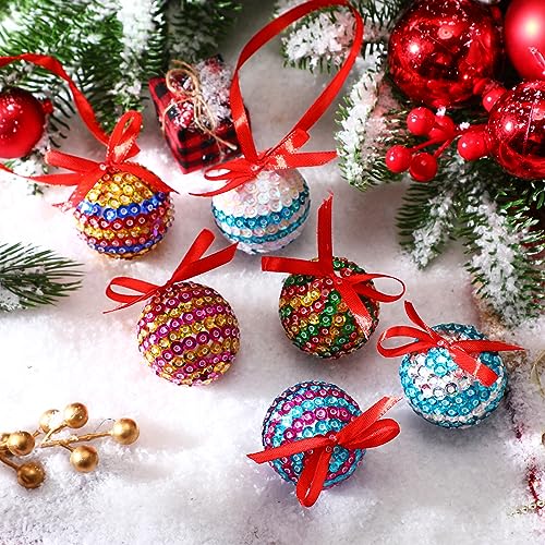 20 Sets Christmas Crafts Sequin Ornaments Kit M27748
