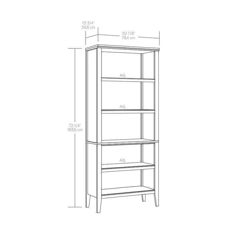 Engineered Wood 5-Shelf Bookcase U9202