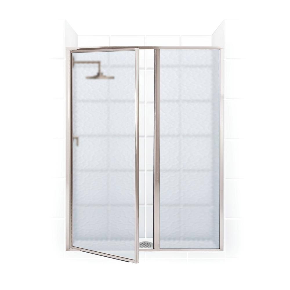 Framed Hinge Swing Shower Door Brushed Nickel O444442