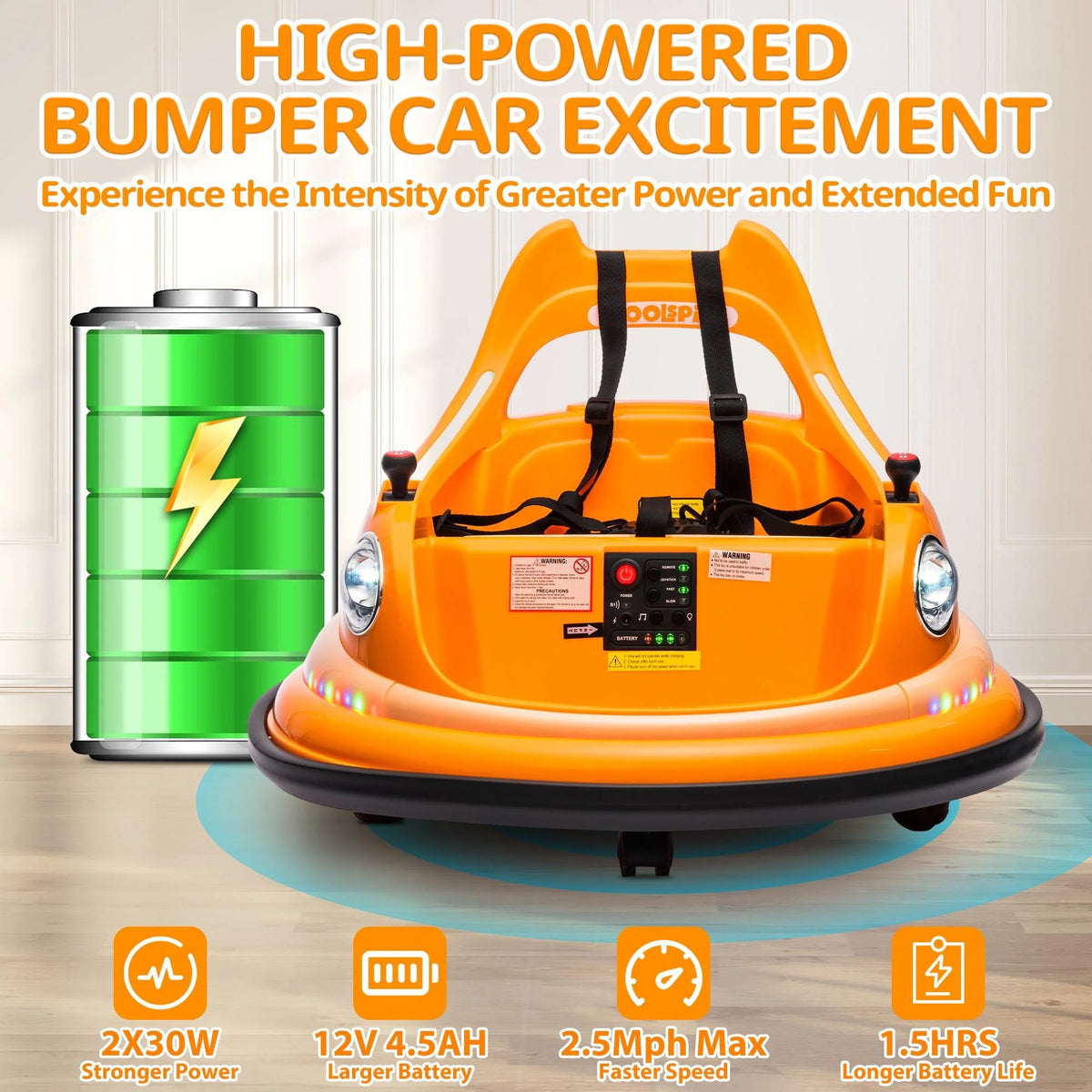 12V Battery Powered Bumper Car Ride on with Remote Control Q6913
