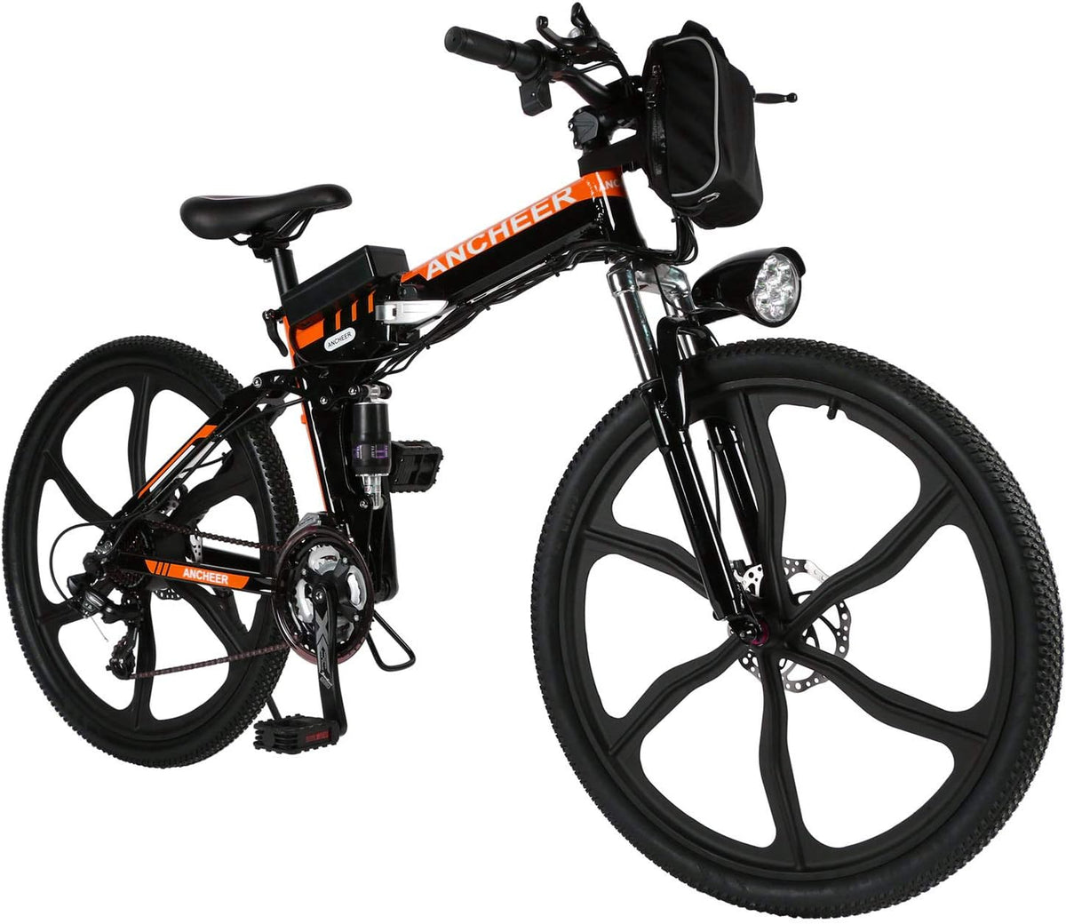 26" Folding Electric Mountain Bike with Magnesium Alloy Integrated Wheel L87023