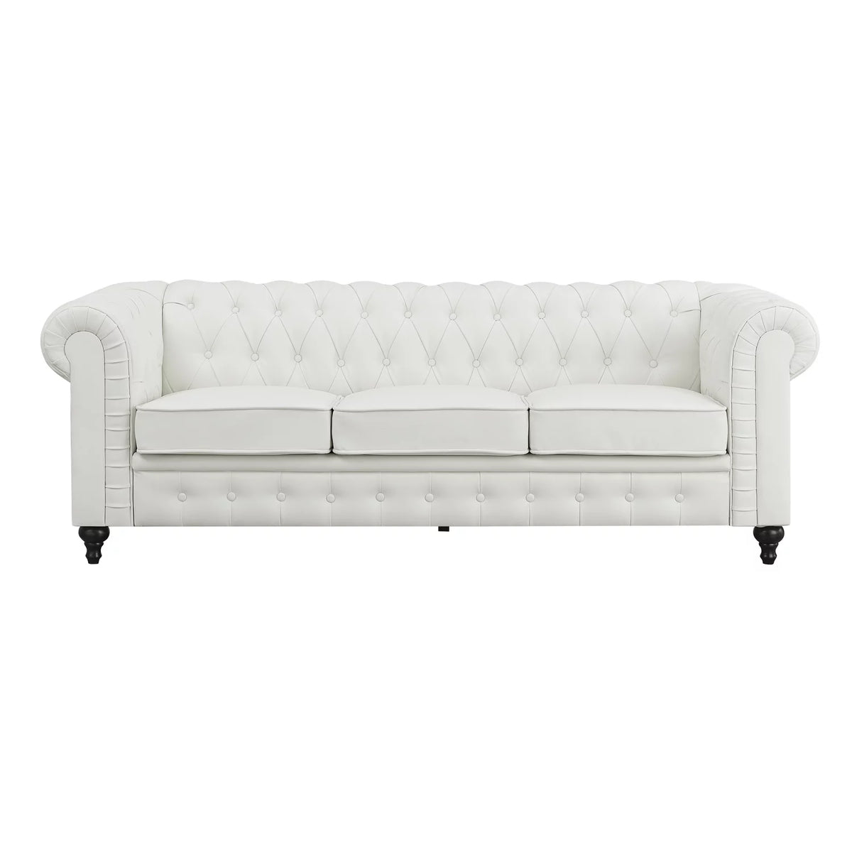 White Tufted Sofa X1876