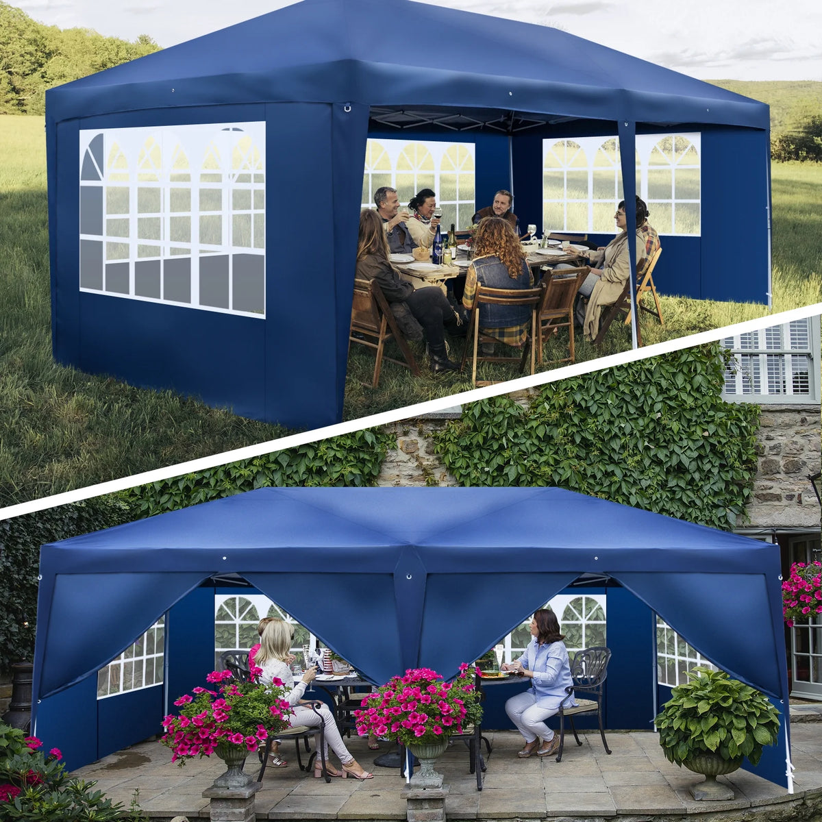 10'x20' Pop Up Canopy Tent with Carry Bag P7934