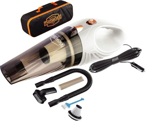 Portable Handheld Car Vacuum Cleaner with 16ft Cord, Bag, and Attachments O154041