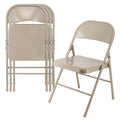 Beige Metal Folding Dinner Chairs E288