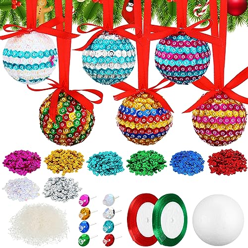 20 Sets Christmas Crafts Sequin Ornaments Kit M27748