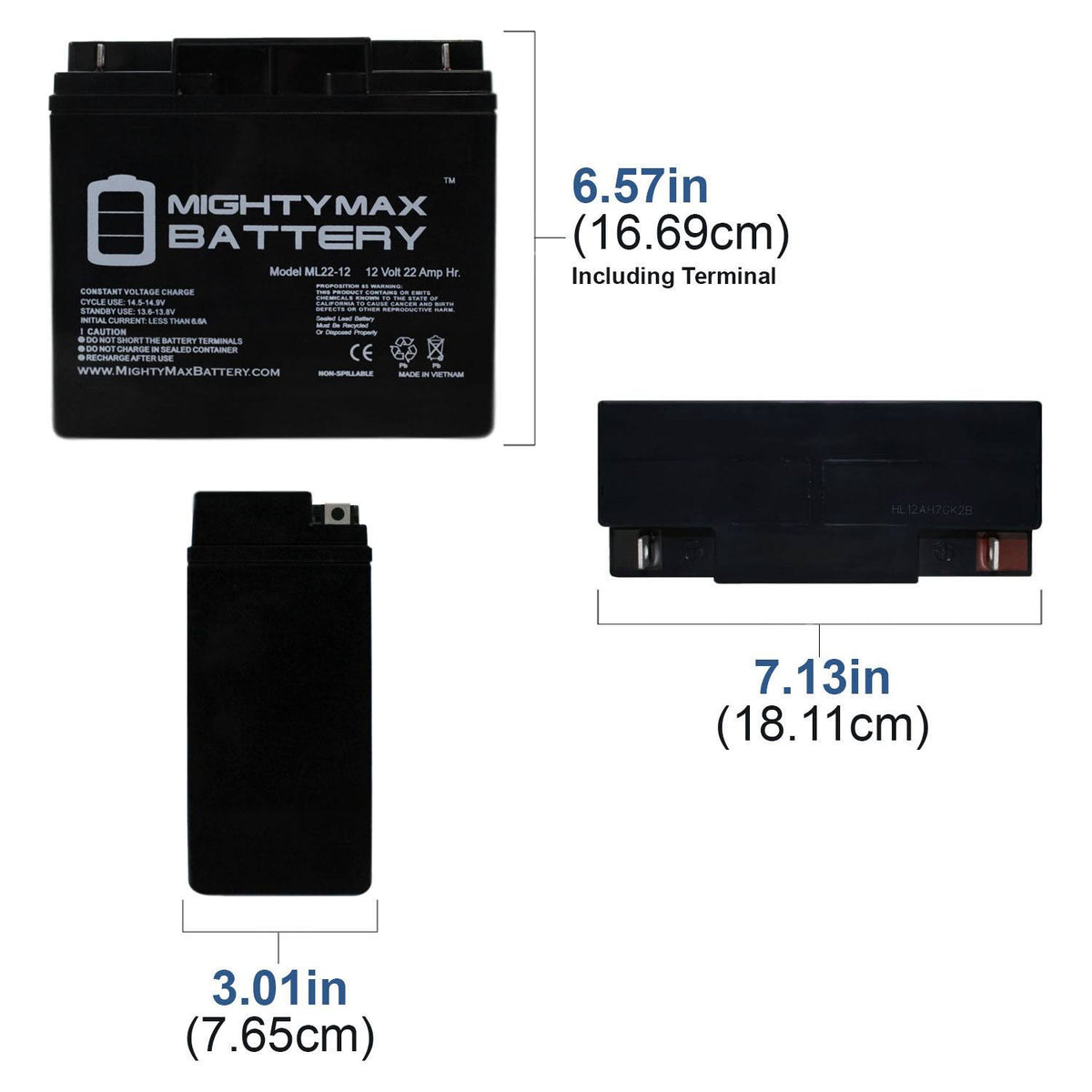 12V 22Ah SLA Battery 4 Pack J85896