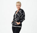 Camo Zip-Up Bomber, Size 3X, Carbon Multi I5647