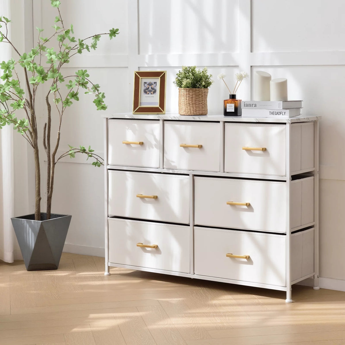6 Drawer Fabric Dresser P2262