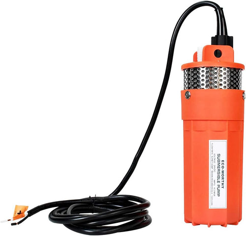 12V DC Submersible Well Water Pump with 10ft Cable, 1.6GPM, Max Lift 230ft B592206