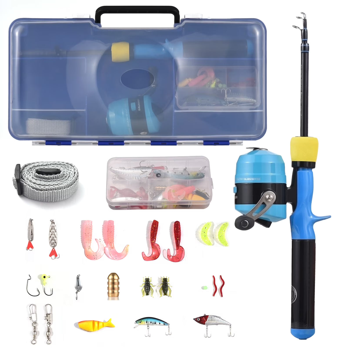 Fishing Rod and Reel Combo with Carrying Case D22665