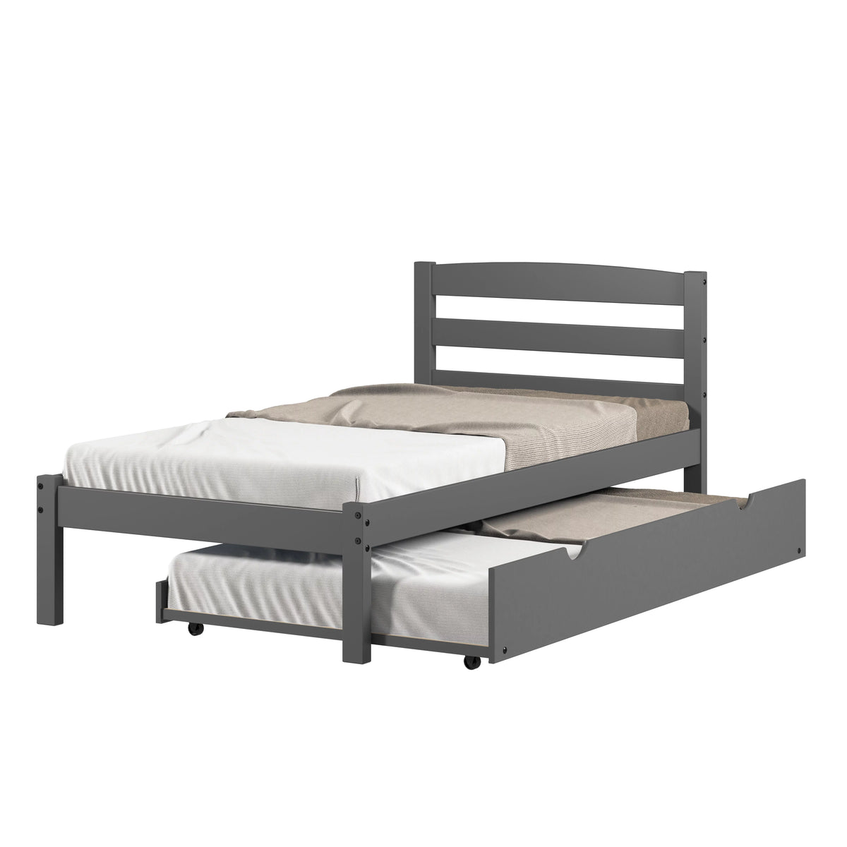 Dark Grey Twin Bed B3356
