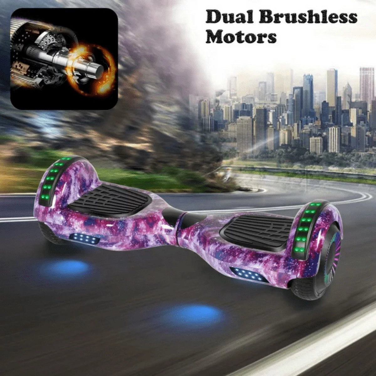 Pink 6.5 Electric Balance Wheel Scooter with Wireless Speaker R7531