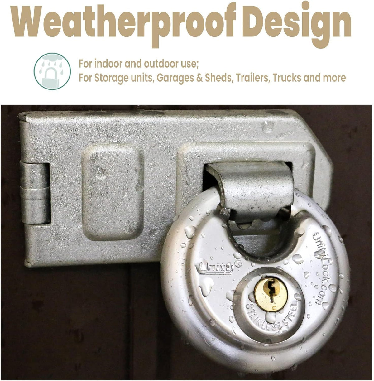 Stainless Steel Disc Padlock, Same Key Open, 2-3/4" (70mm), 12 B753