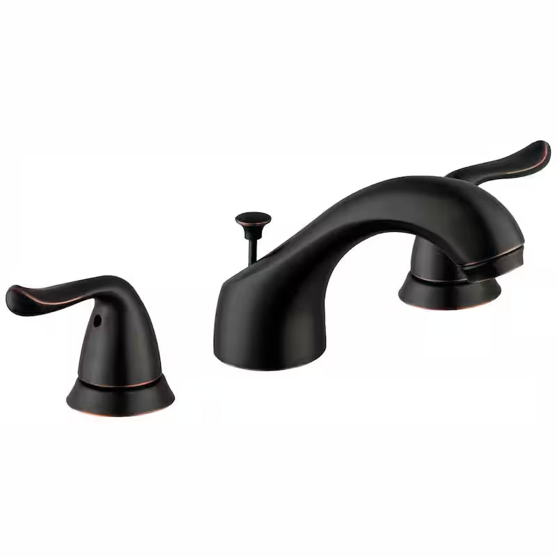 8 in. Widespread Double-Handle Low-Arc Bathroom Faucet in Bronze F162