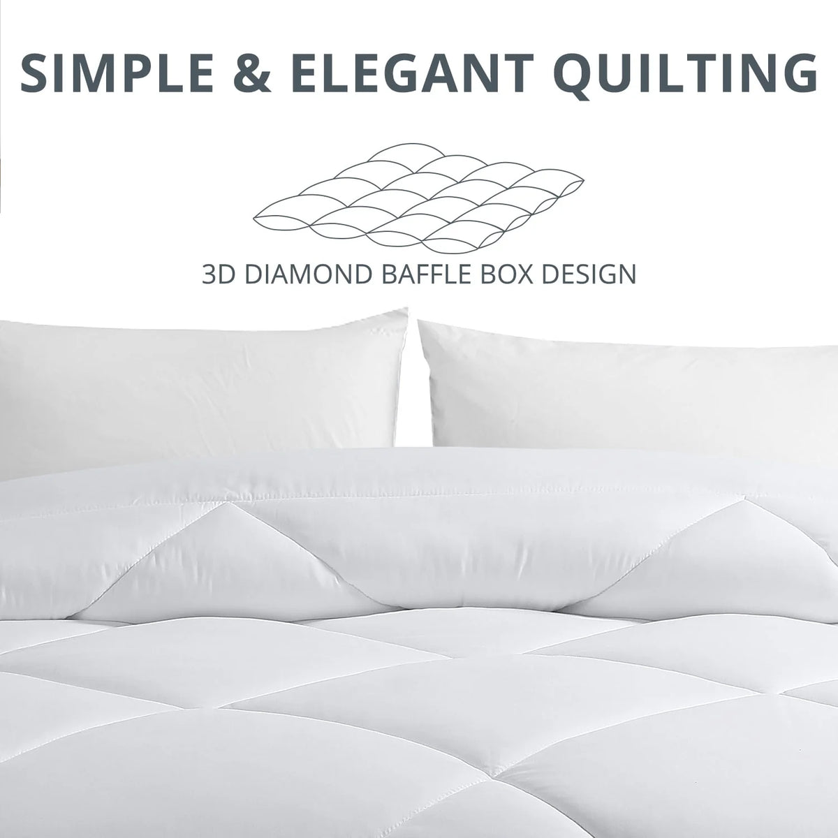 Queen White Down Alternative Comforter V6543