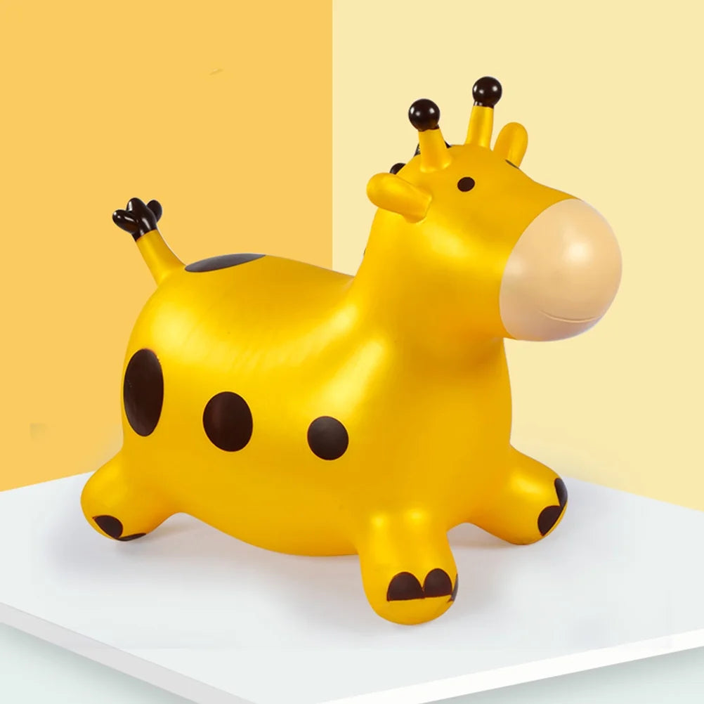 Inflatable Bouncing Horse Toy with Air Pump (Yellow) M735588