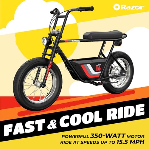 36V Electric Minibike with 15.5 MPH, 11.5 Miles Range & Helmet for Adults M936
