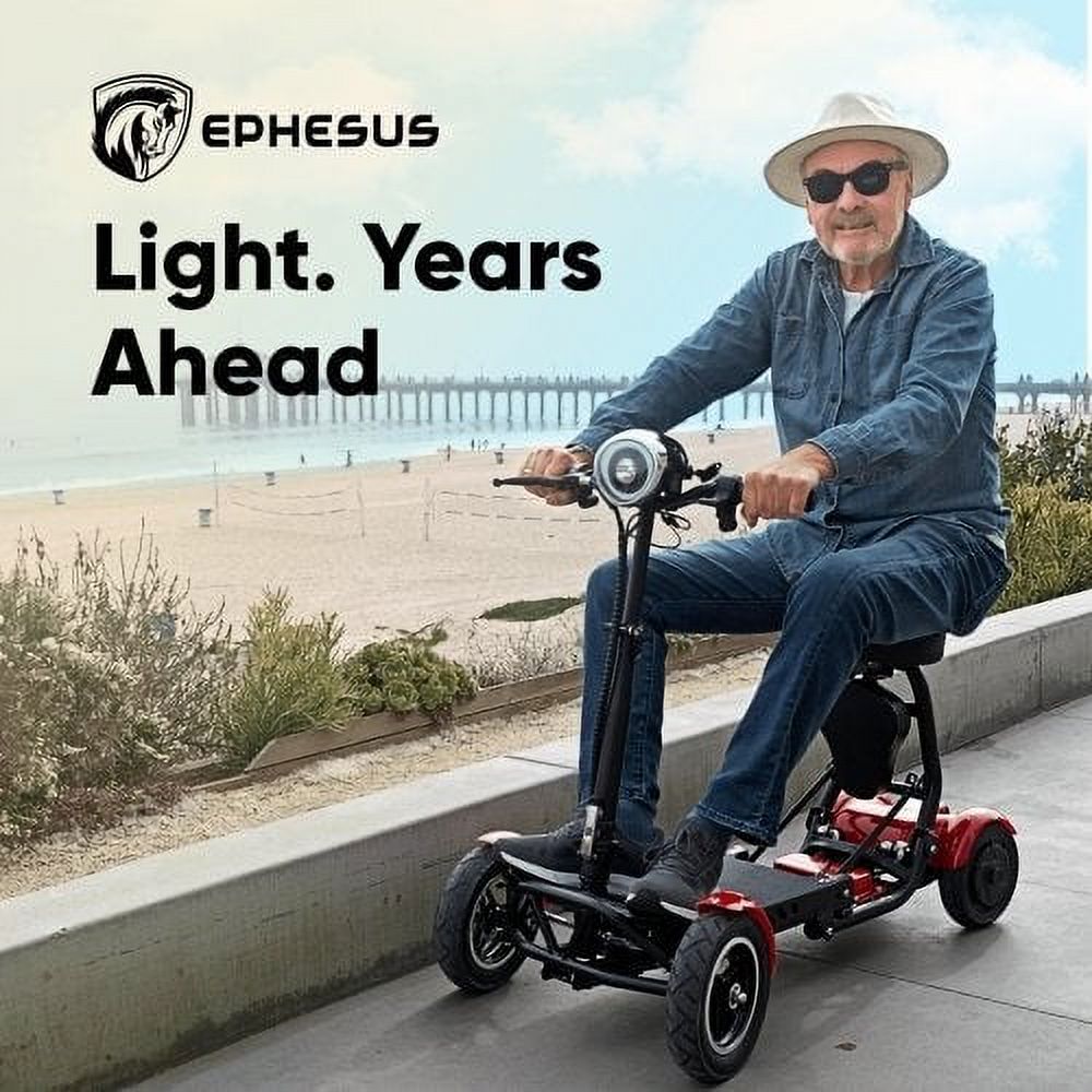 Folding Mobility Scooter 4-Wheel Long Range Blue A48084