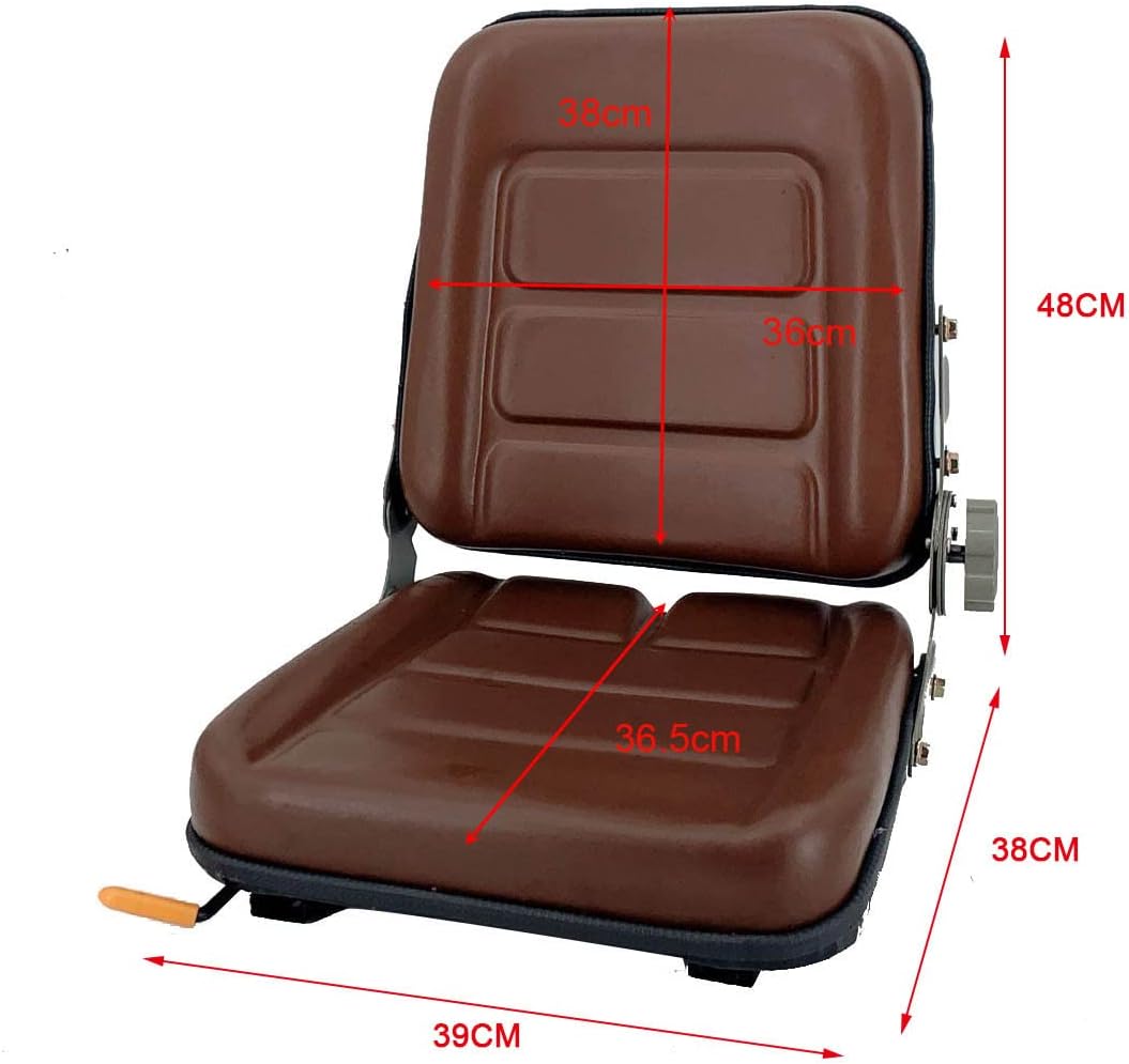PVC Forklift Seat with 140° Adjustable Back J80036