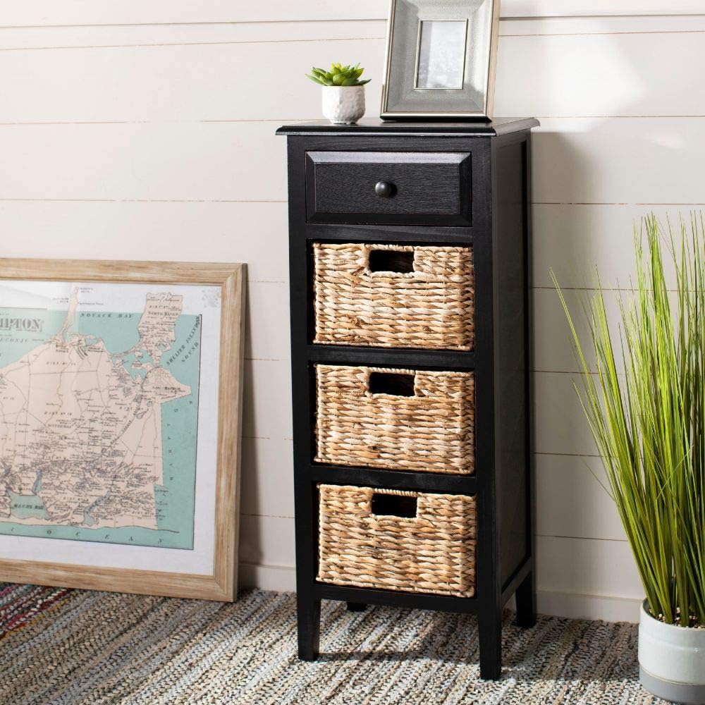 Distressed White Side Table J843