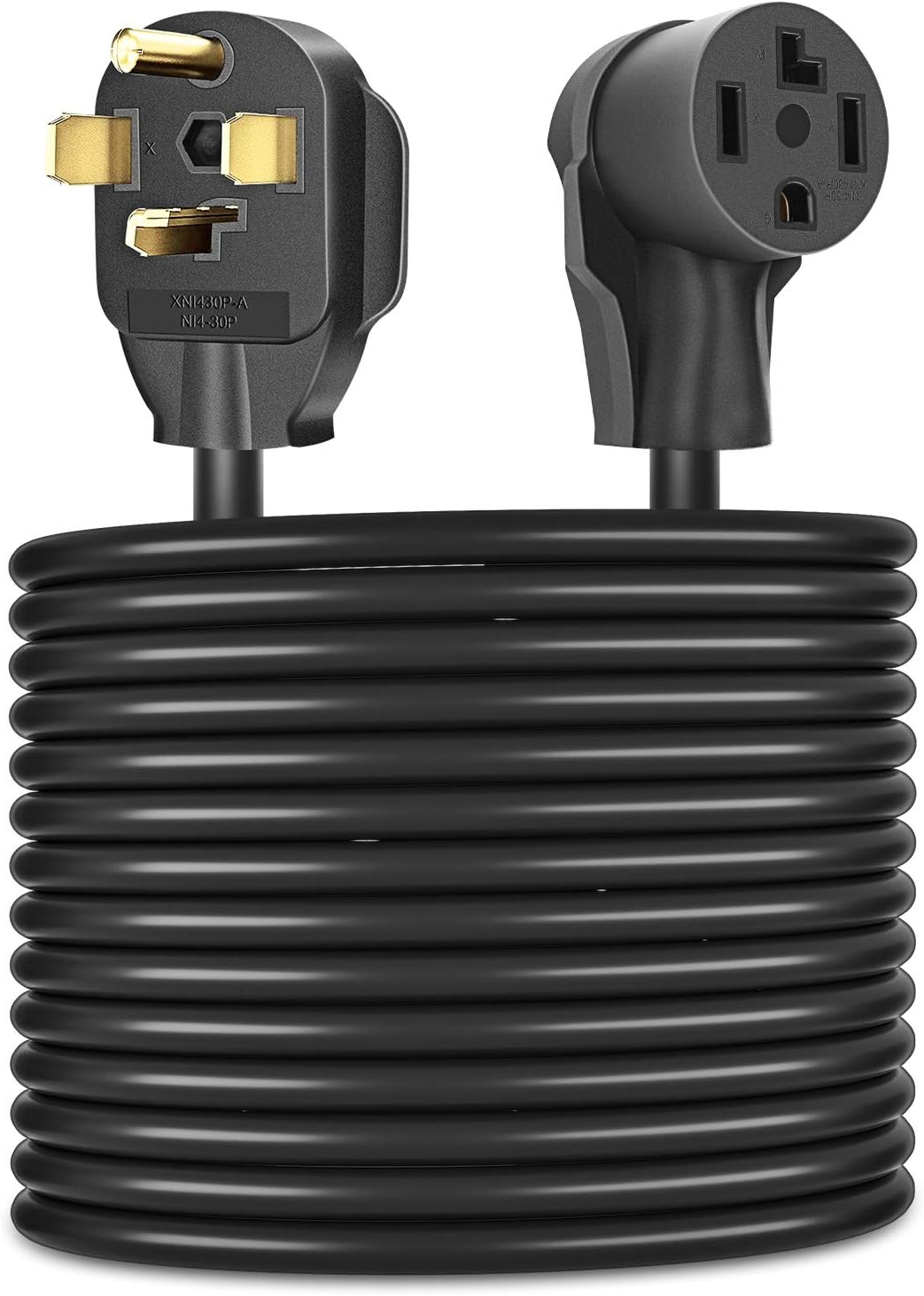 Dryer Extension Cord 4 Prong, 30 Amp, NEMA 14-30P to 14-30R, 125V/250V, 25 Feet T256