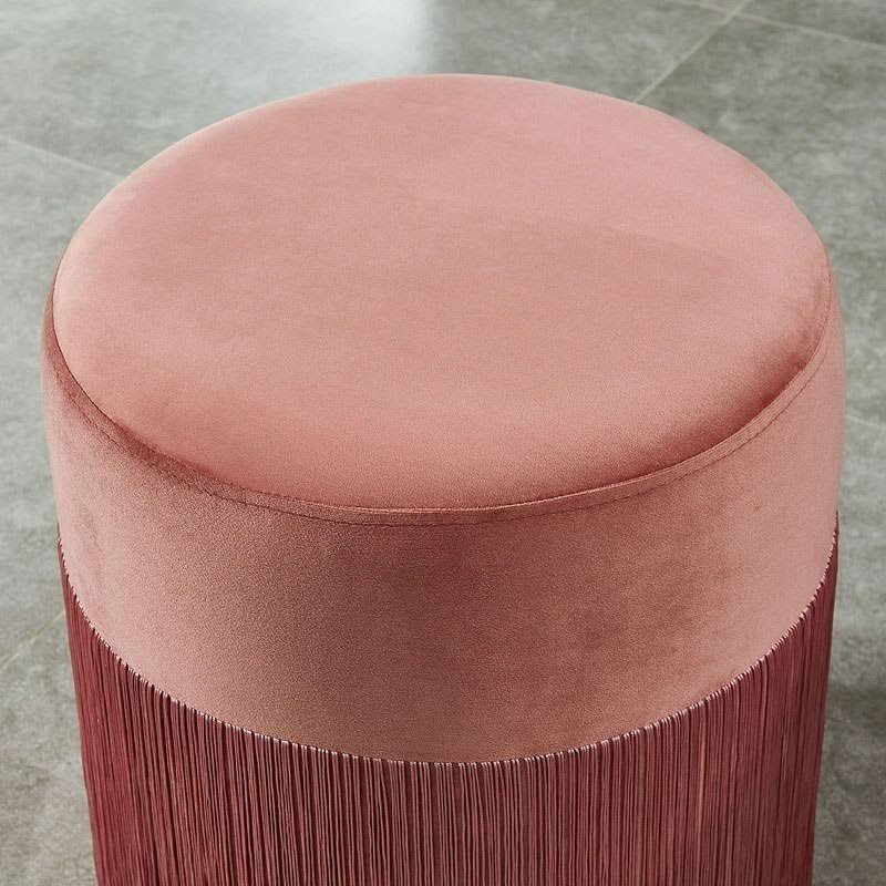 Pink Round Ottoman A9871